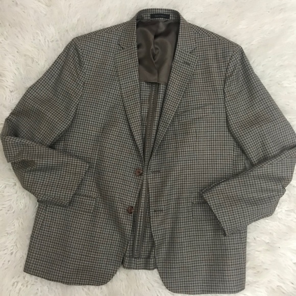 Ralph Lauren checkered wool/silk blazer 46R - Picture 4 of 5